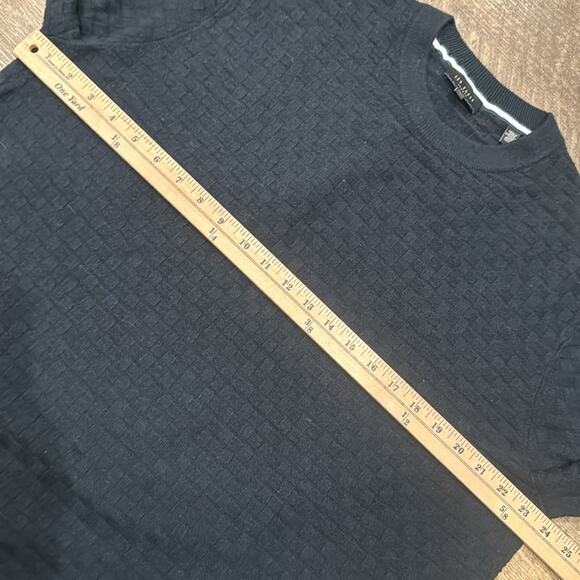 Ted Baker Men's Lentic Long Sleeve Textured Crew Neck Navy Size L - Picture 5 of 11